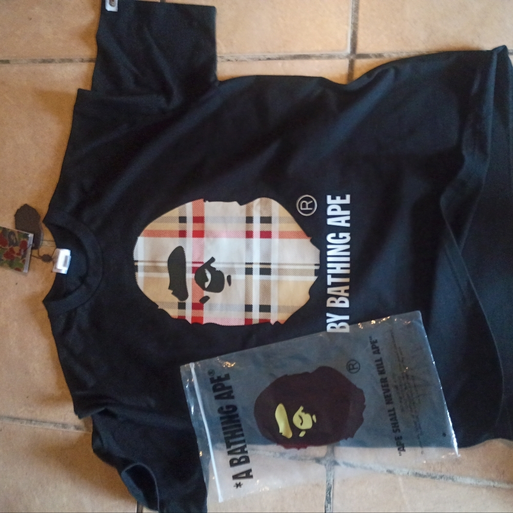 Bape Black Kids T-Shirt with Iconic Graphic